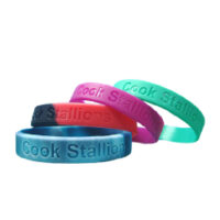 cook stallions wristbands in different colors zoomed out